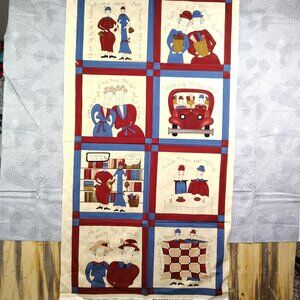Sandy Gervais Best Friends Moda 8 Squares Fabric Panel Quilt Wall Hanging